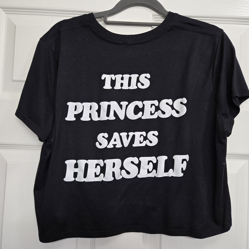 Black Graphic Tee - No Prince Charming